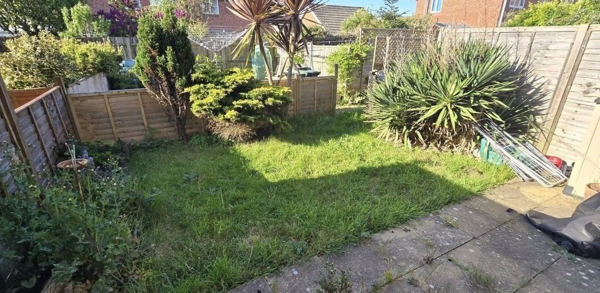 Before: back garden refresh in Barton on Sea